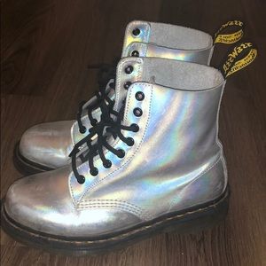 Dr. Martens hologram 8-eye boots